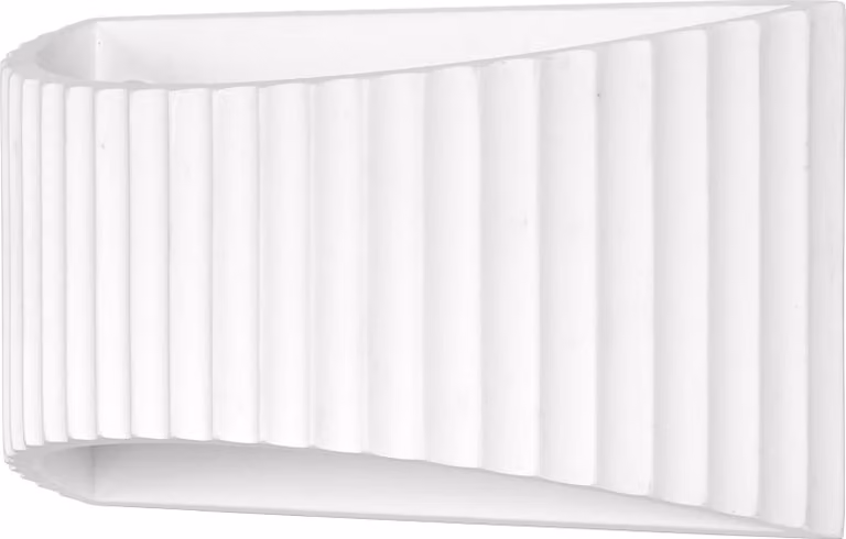 OSRAM Decor Plaster Band Applique decorativa piatta in gesso, 290 mm, con attacco E27, IP20, bianco