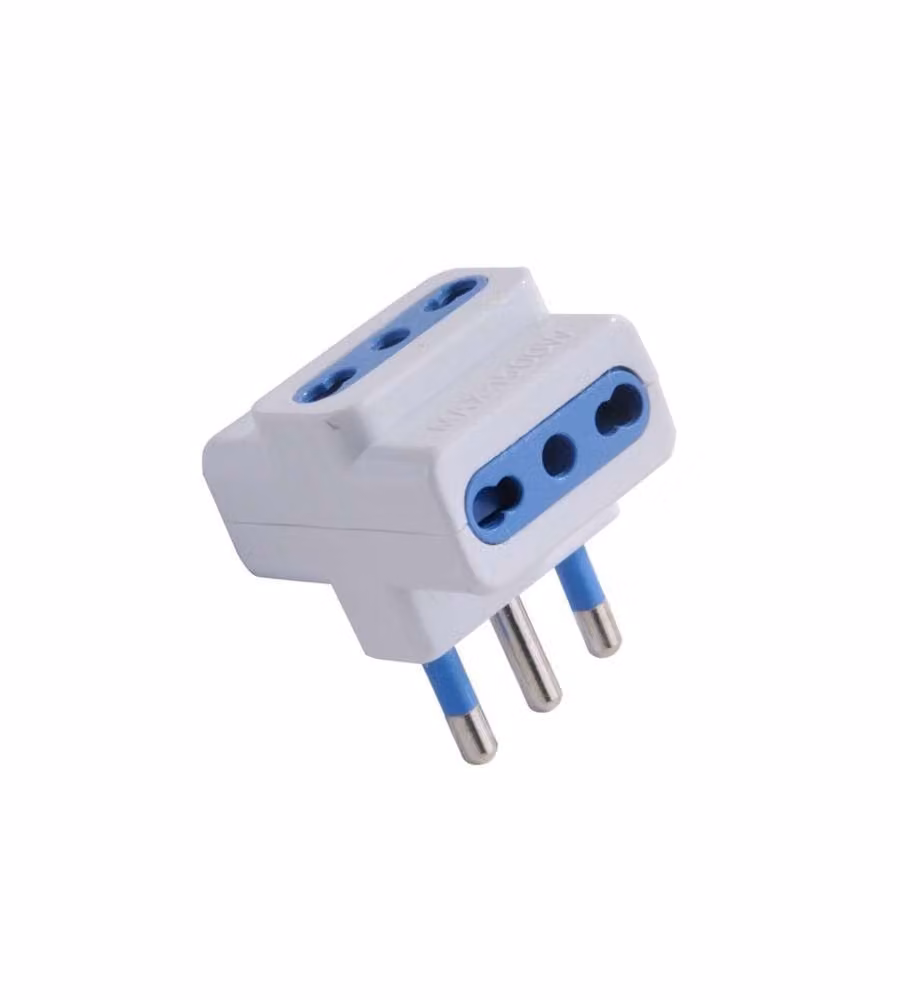 Adattatore Triplo 16A+T    Bianco    Syntesy 00354