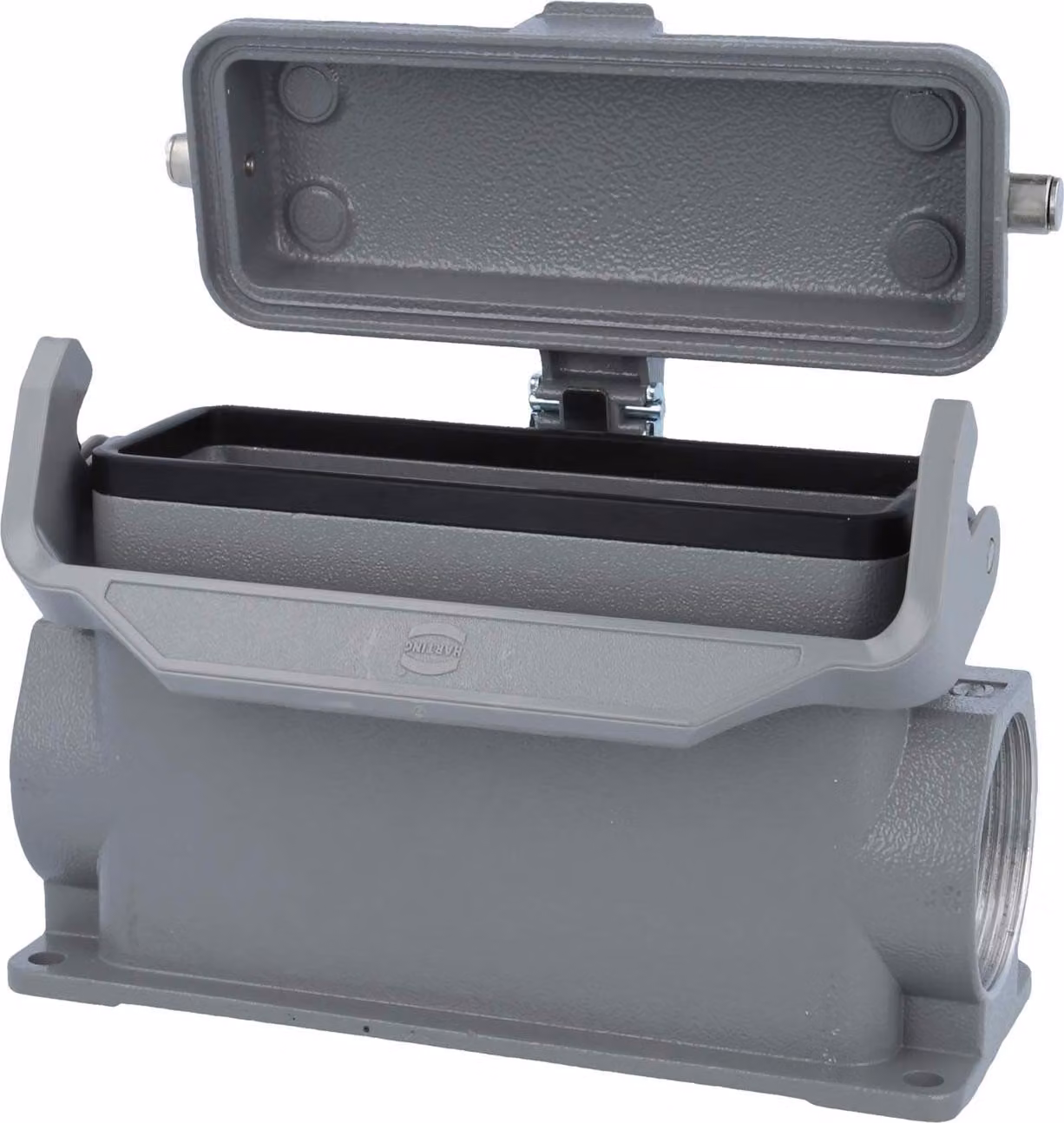 HARTING Han 24B Base alta, 2xM40 uscita cavo laterale, con 1 staffa longitudinale con cappuccio protettivo in metallo - 1 pezzo