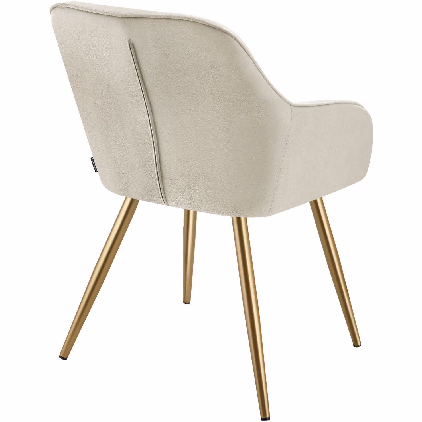 Set di 2 sedie Marilyn tectake in velluto beige e oro per soggiorno e cucina – 2