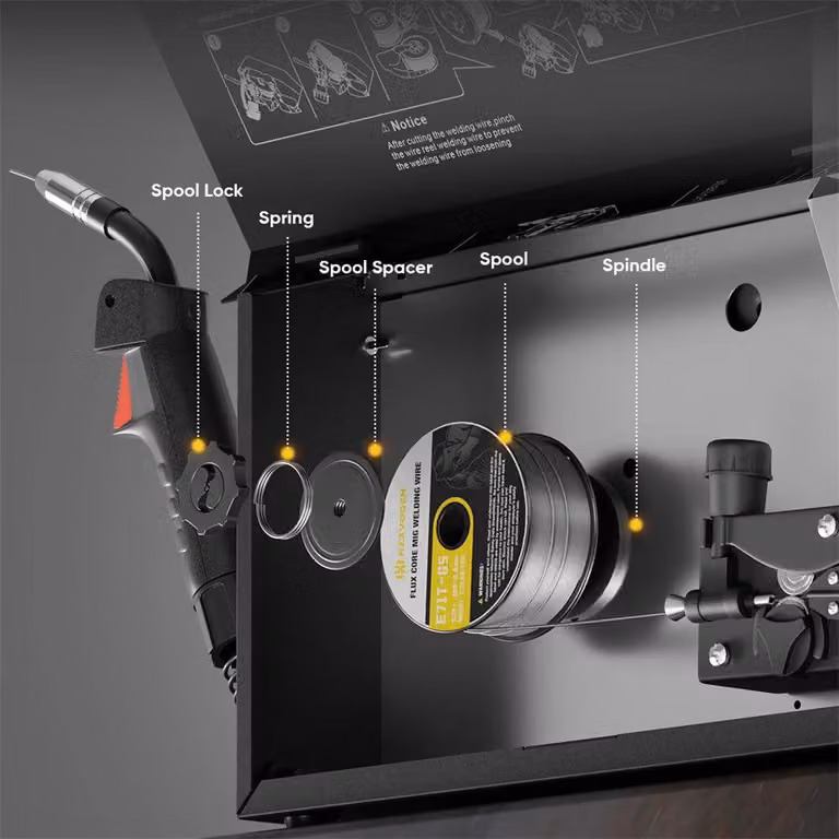 Saldatrice multifunzione 5-in-1: saldatrice, saldatrice MIG, saldatrice TIG, saldatrice ad elettrodo (stick), potenza di 250 ampere
