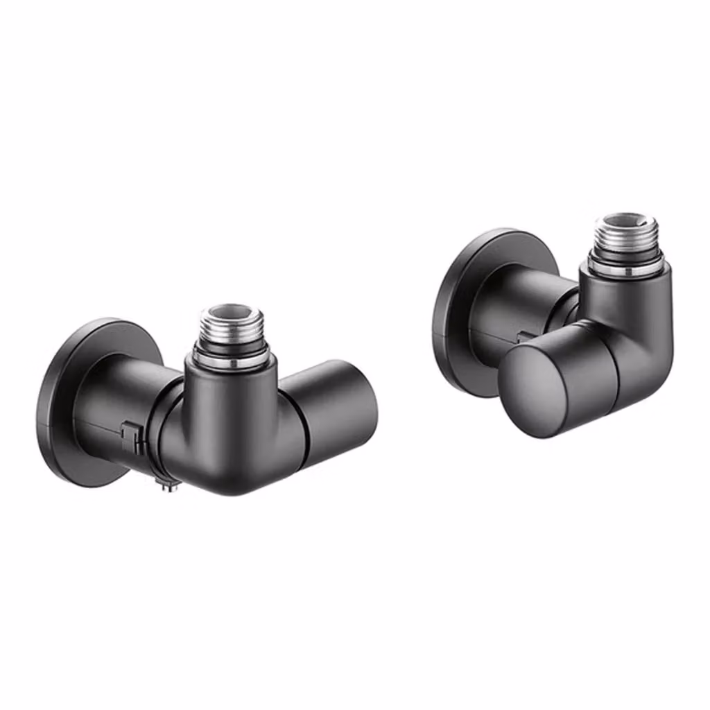 Valvola termostatizzabile con detentore a doppia squadra Calef colore nero 1/2 323 a 400403 – 2
