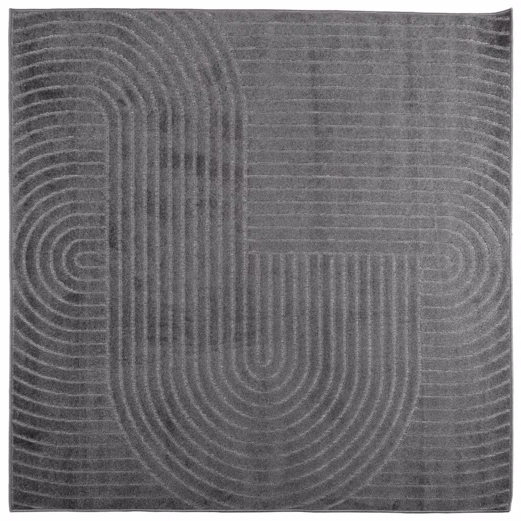 Tappeto vidaXL PALMERAS Antracite per interno ed esterno, quadrato, lavabile e antiscivolo, L/P: 240 x 240 cm – 2