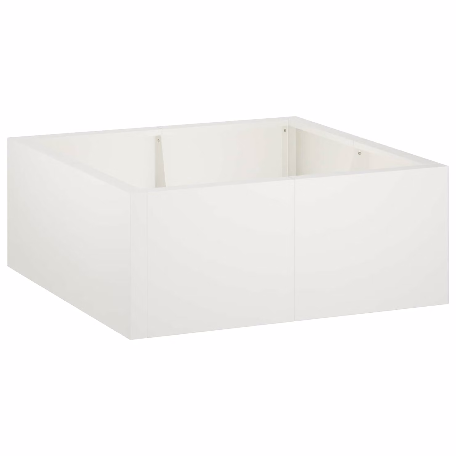 Set di 4 muri di contenimento vidaXL in acciaio bianco, L/P/H: 100 x 100 x 30 cm