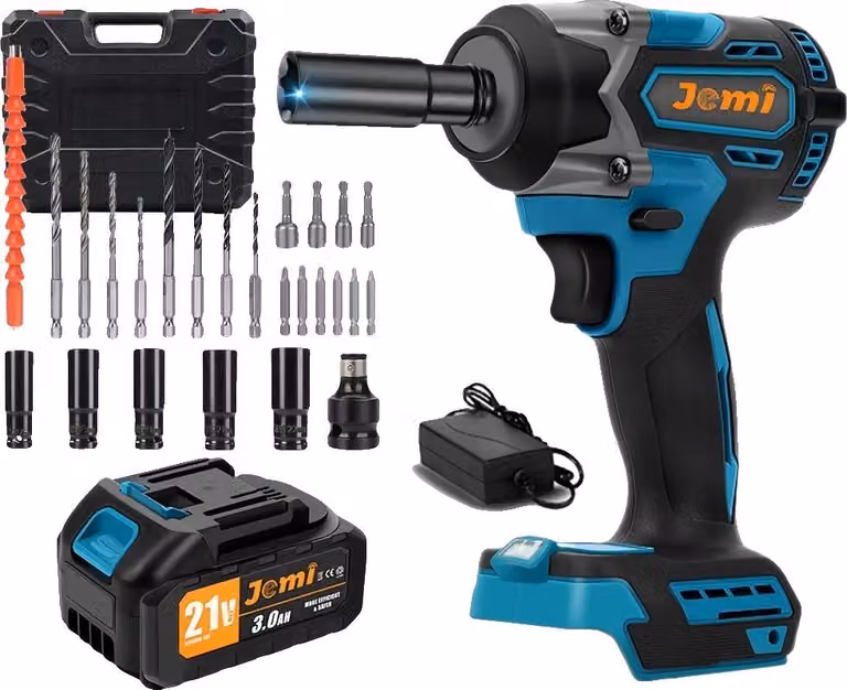 Avvitatore a impulsi, coppia elevata, controllo velocità variabile, 1 batteria, EU-a