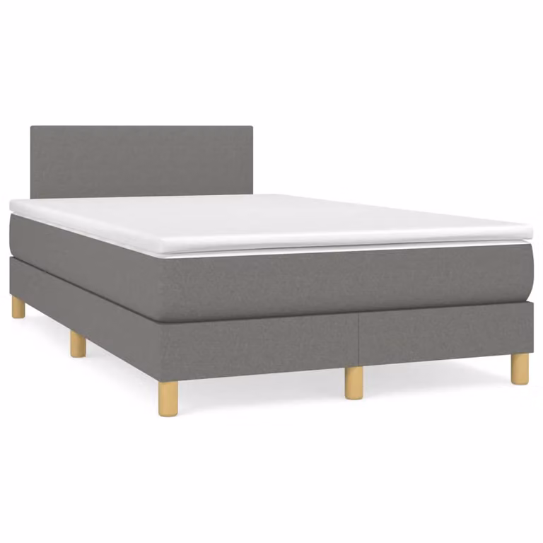 Letto Ibrido vidaXL con Materasso e Illuminazione LED sotto il letto, Grigio e Bianco, L/P/H: 120 x 200 x 88 cm