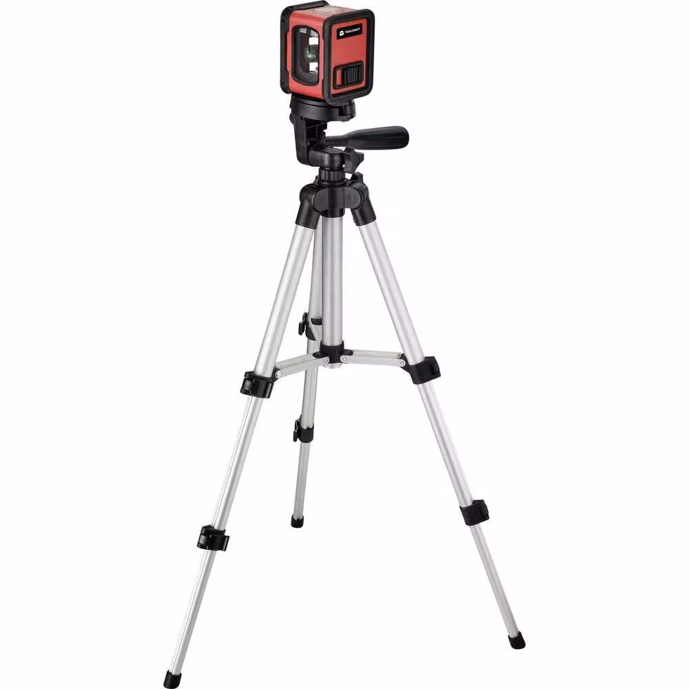 TOOLCRAFT CL12-G Laser a linee incrociate con treppiede, autolivellante, laser verde Portata (max.): 12 m