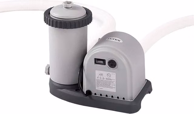 Pompa di filtraggio per piscine Intex grigia con diametro 38 mm