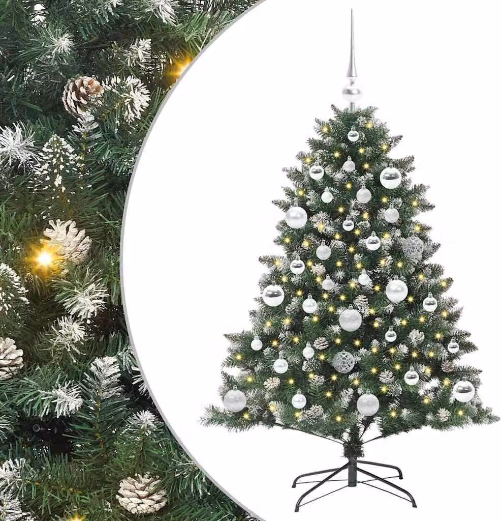 Albero di Natale artificiale con 150 LED Verde 120 cm