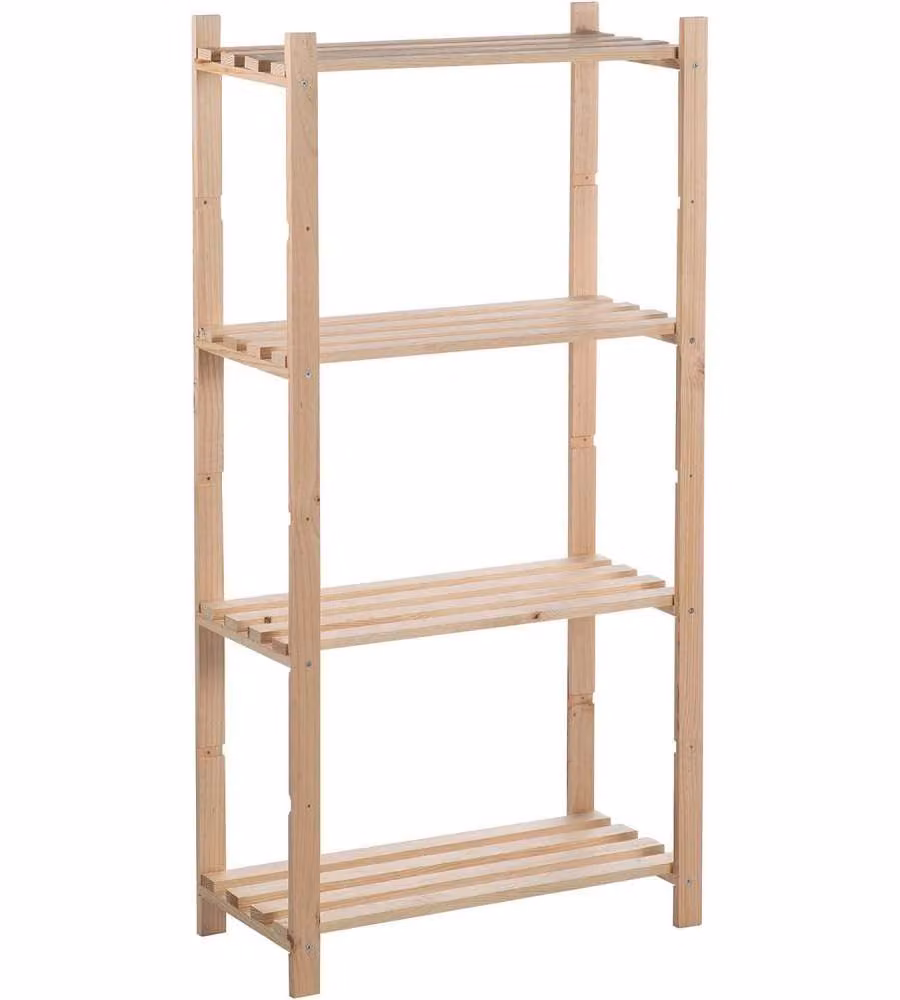 Astigarraga Scaffale in Pino - 4 Ripiani - Naturale