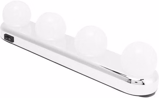 Specchio da trucco portatile con illuminazione a 4 LED – Specchio da trucco wireless e con possibilità di ricarica