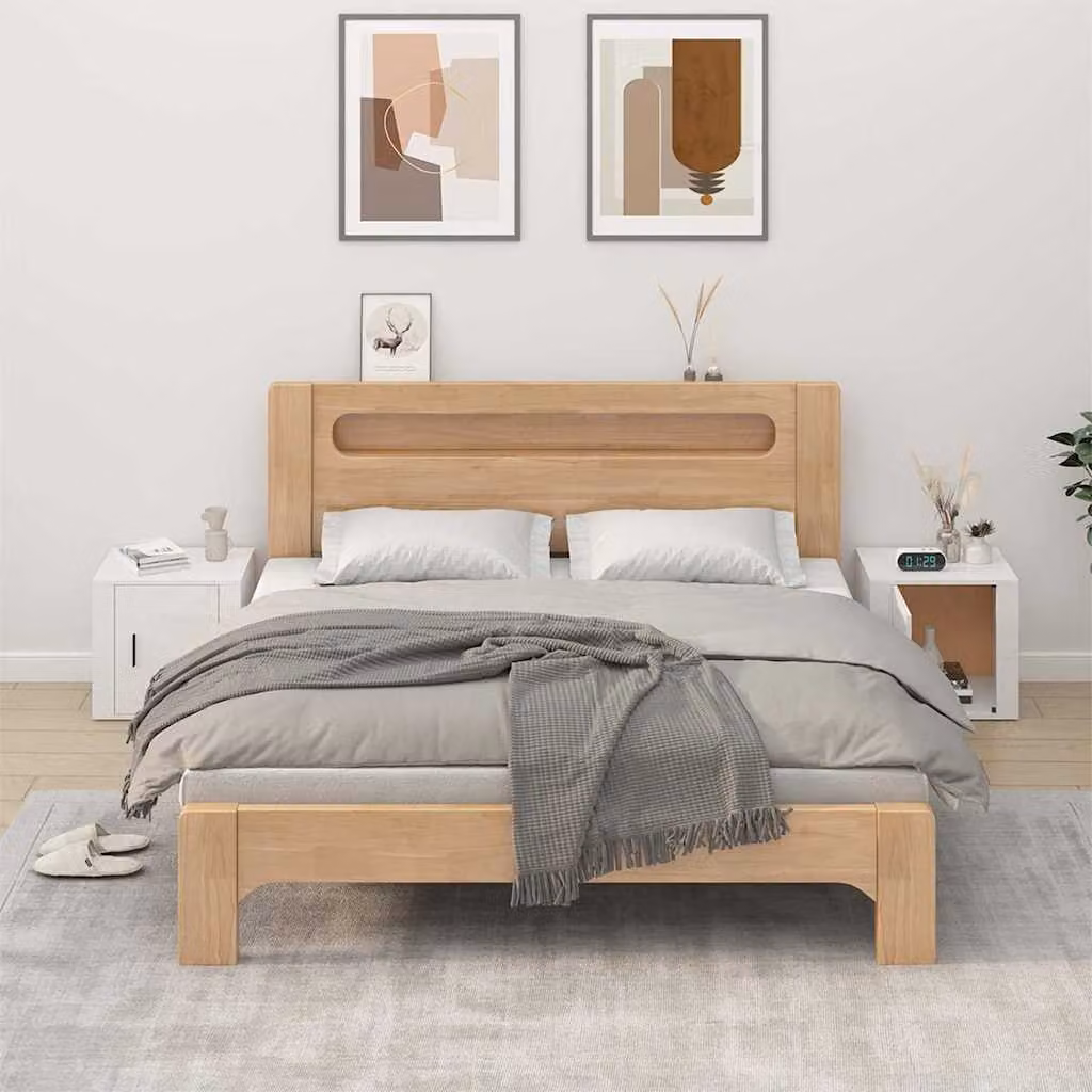 Set di 2 comodini vidaXL in bianco lucido L 50 cm x P 39 cm x H 47 cm