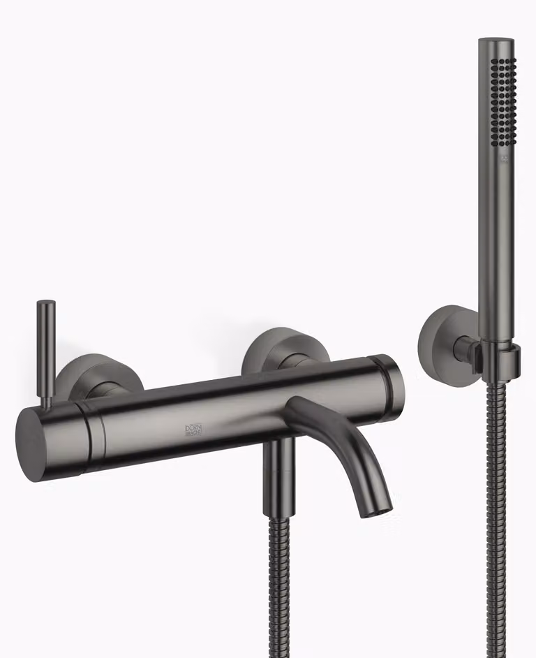 Dornbracht META Mitigeur monocommandé pour bain, pour montage mural, avec flexible de douche, saillie 202mm, 33233660-99, 33233660-99
