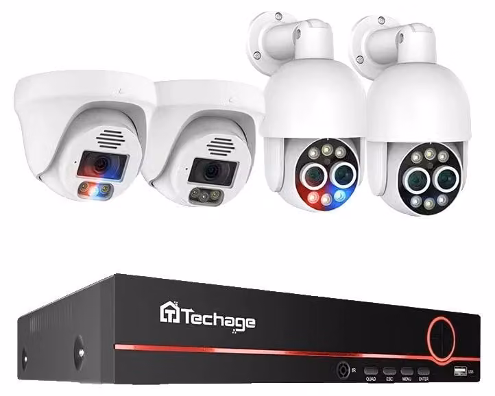 Sistema di telecamere, risoluzione 8 MP, visione notturna, NVR 8CH 4 telecamere, Nessuna, spina UE