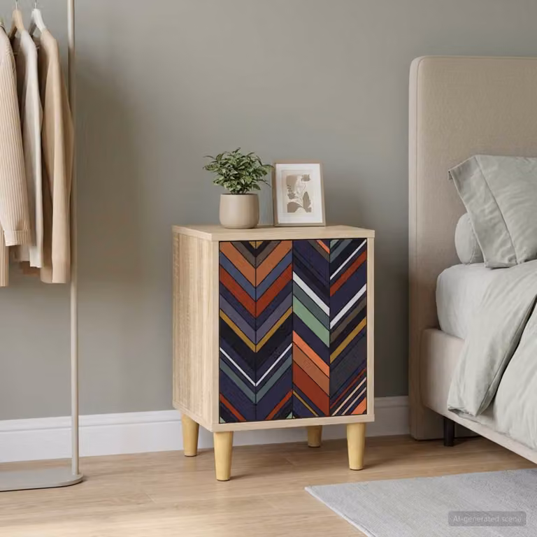 Armadio da notte vidaXL OMMEN in Rovere Sonoma, L 36 cm x P 33 cm x H 50 cm