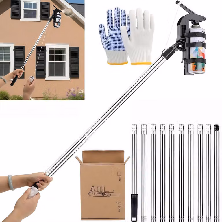 Prolunga per bombolette spray, asta telescopica da 4 metri con adattatore