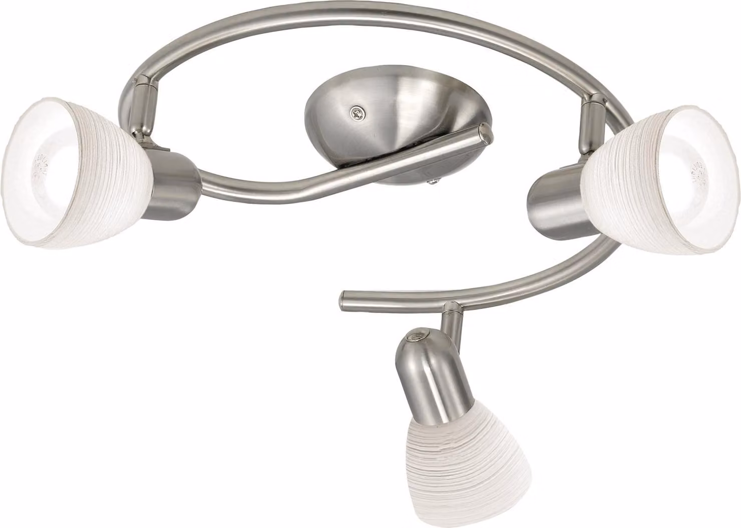 Spot Contemporaneo Dakar 1 In Acciaio Nichel Satinato 3 Luci E14 40W Ip20