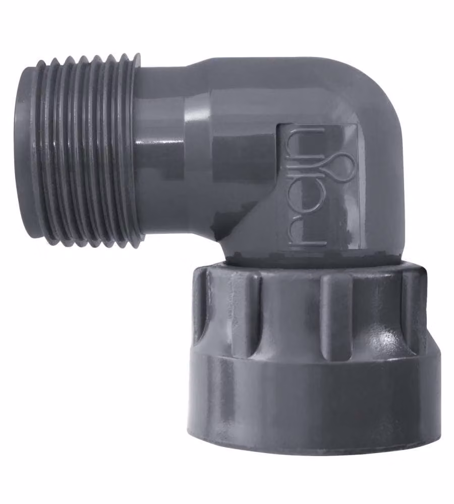 Raccordo in PVC Gomito 1"F x 1"F Con Ghiera