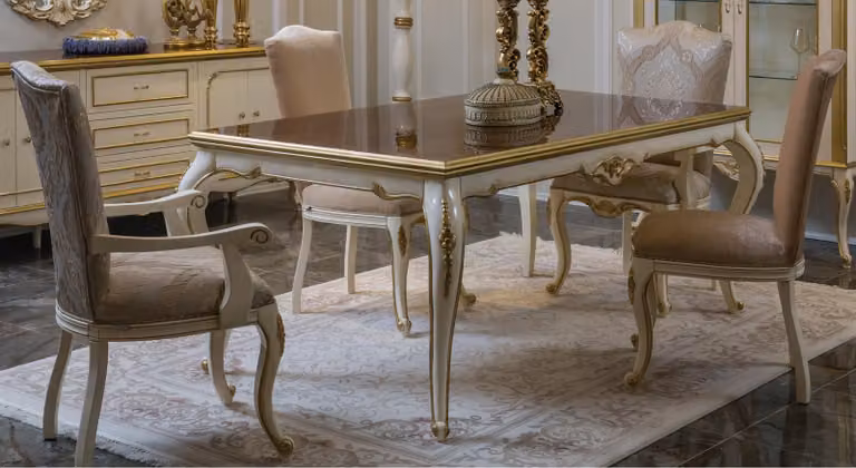 Esszimmer Esstisch Stuhl Set Gruppe Garnitur Tisch Tische Garnitur Luxus 5tlg.