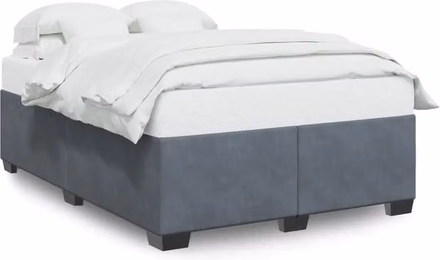 Letto matrimoniale | Letto per adulti | Giroletto senza Materasso Grigio Scuro 140x190 cm Velluto