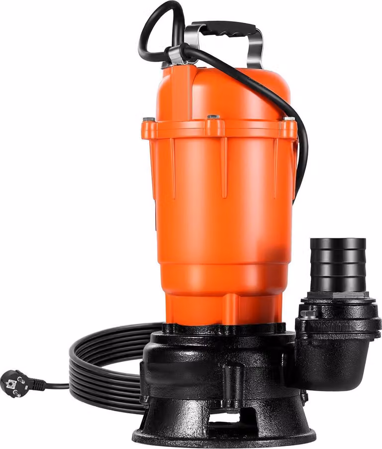 Pompa sommergibile per rifiuti da 550 W, 18000 L/H, pompa sommergibile per acque reflue in ghisa con scarico da 2 pollici, sollevamento massimo 10 m, drenaggio di acqua sporca e pulita, per piscine, giardini, laghetti, scantinati, aree allagate