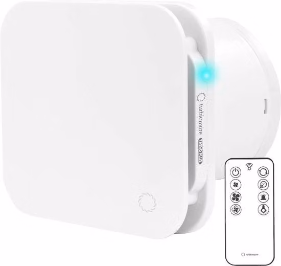 Ventilatore di scarico per bagno e cucina con telecomando - Silenzioso e efficiente, 7 velocità, timer regolabile, 100 mm