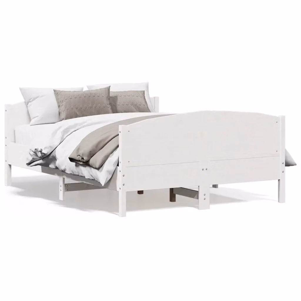 Struttura Letto Design Mania in Legno Massello di Pino Bianco con Doghe Composite L/P/H: 195.5 x 140 x 74.5 cm – 2