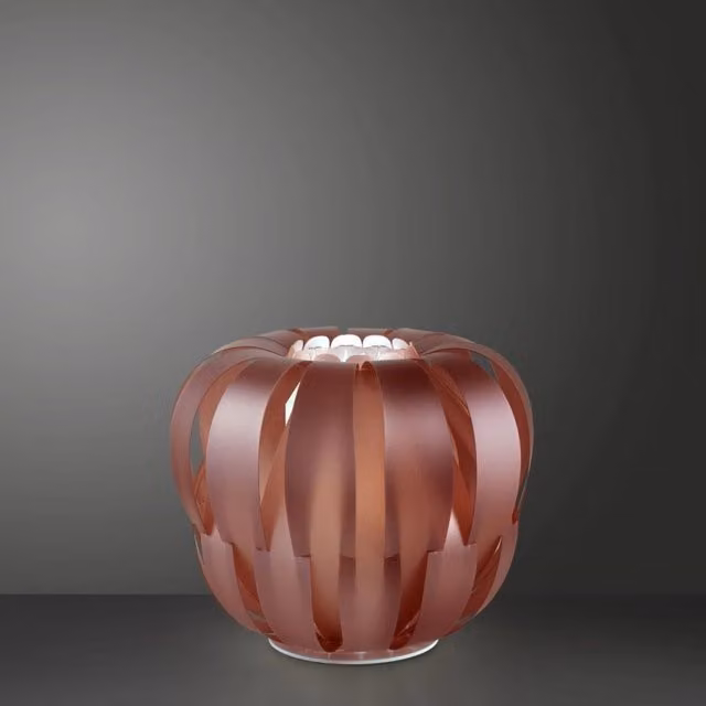 Lampada da Tavolo Iperbriko in Metallo Bianco e Rosa H: 29 cm, L: 23 cm