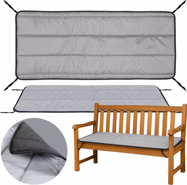Cuscino per panchina 100x50 cm grigio Cuscino per altalena da giardino, Cuscino per sdraio, Cuscino per mobili da giardino