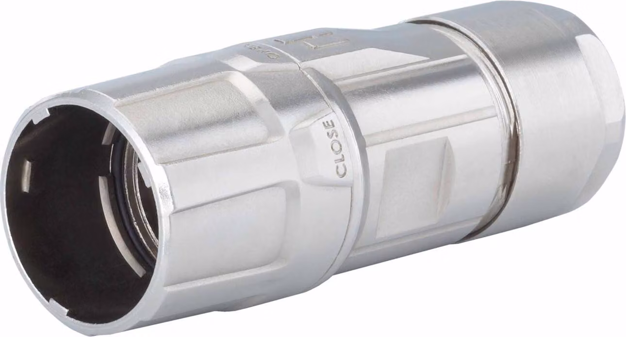HUMMEL M23 Connettore per cavi di potenza diritto, campo di serraggio 11,0 mm - 17,0 mm, 200 V, colore argento - 1 pezzo