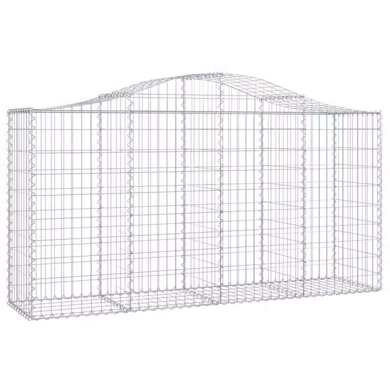 Cesto Gabbione ad Arco 200x50x100/120 cm Ferro Zincato