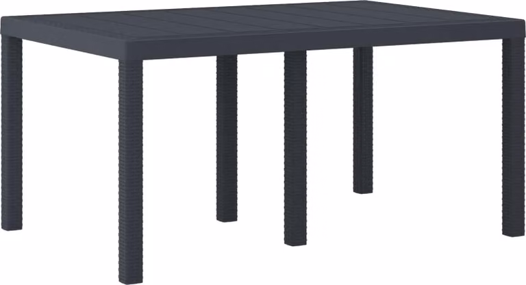 Tavolo da Giardino Antracite 150 x 100 x 73 cm polyrattan