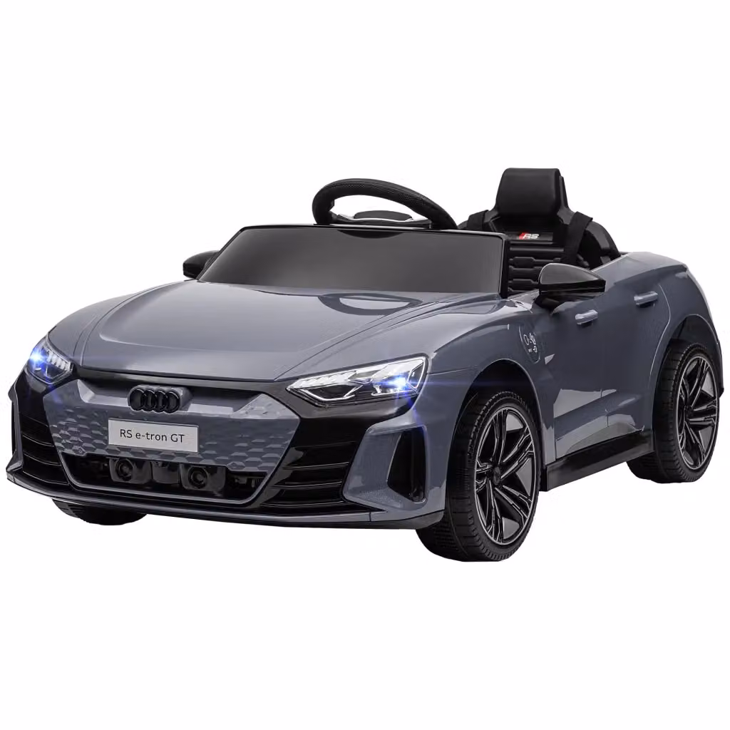 Auto elettrica per bambini Zephmum con telecomando e suoni Audi, colore Grigio – 2