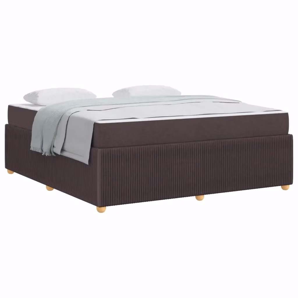 Struttura del letto imbottita vidaXL in tessuto marrone con legno ingegnerizzato L: 180 cm, P: 200 cm, H: 66 cm – 2