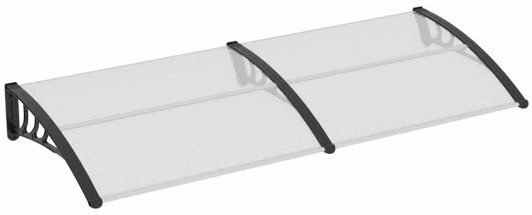 Schermo per porte – Tenda trasparente per l'ingresso con struttura in alluminio nero – Resistente ai raggi UV e alla pioggia