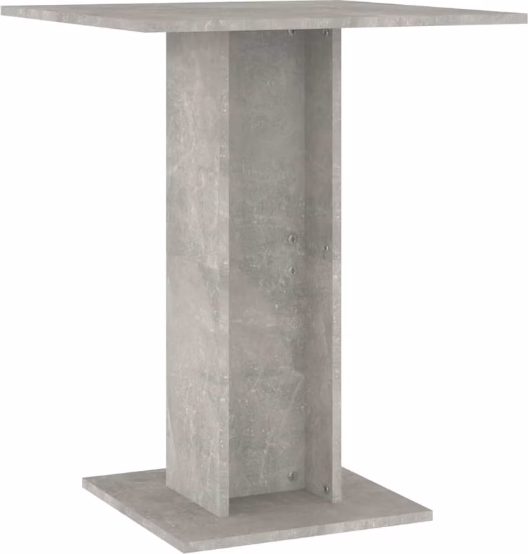 Tavolo da Bistrot Grigio Cemento 60x60x75 cm Legno Multistrato