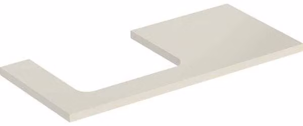 Plaque de lavabo Geberit ONE, découpe à gauche, pour lavabo à poser, 105x3x47cm, 505.304.00.4, 505.304.00.4