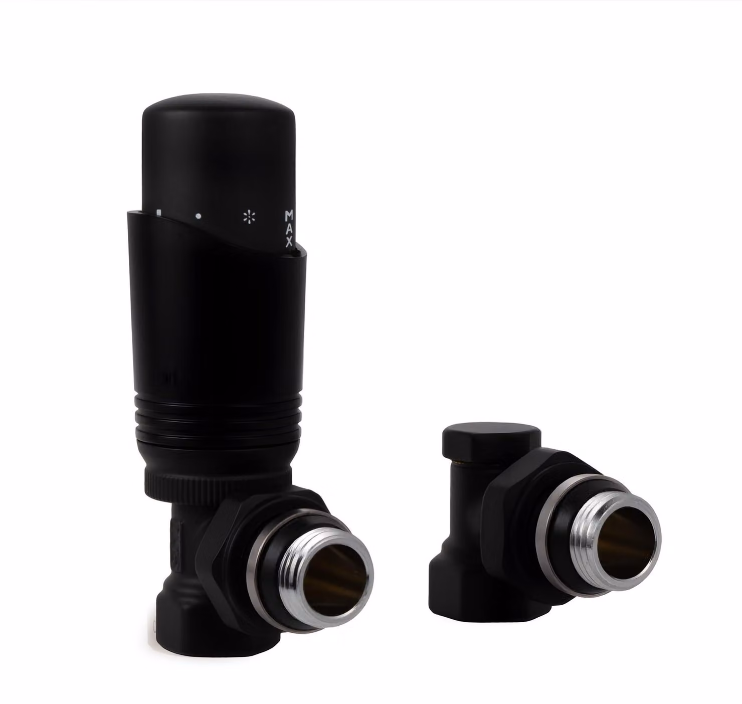 Omgoods - Valvola termostatica G1/2 con guarnizione per termosifoni - Nera