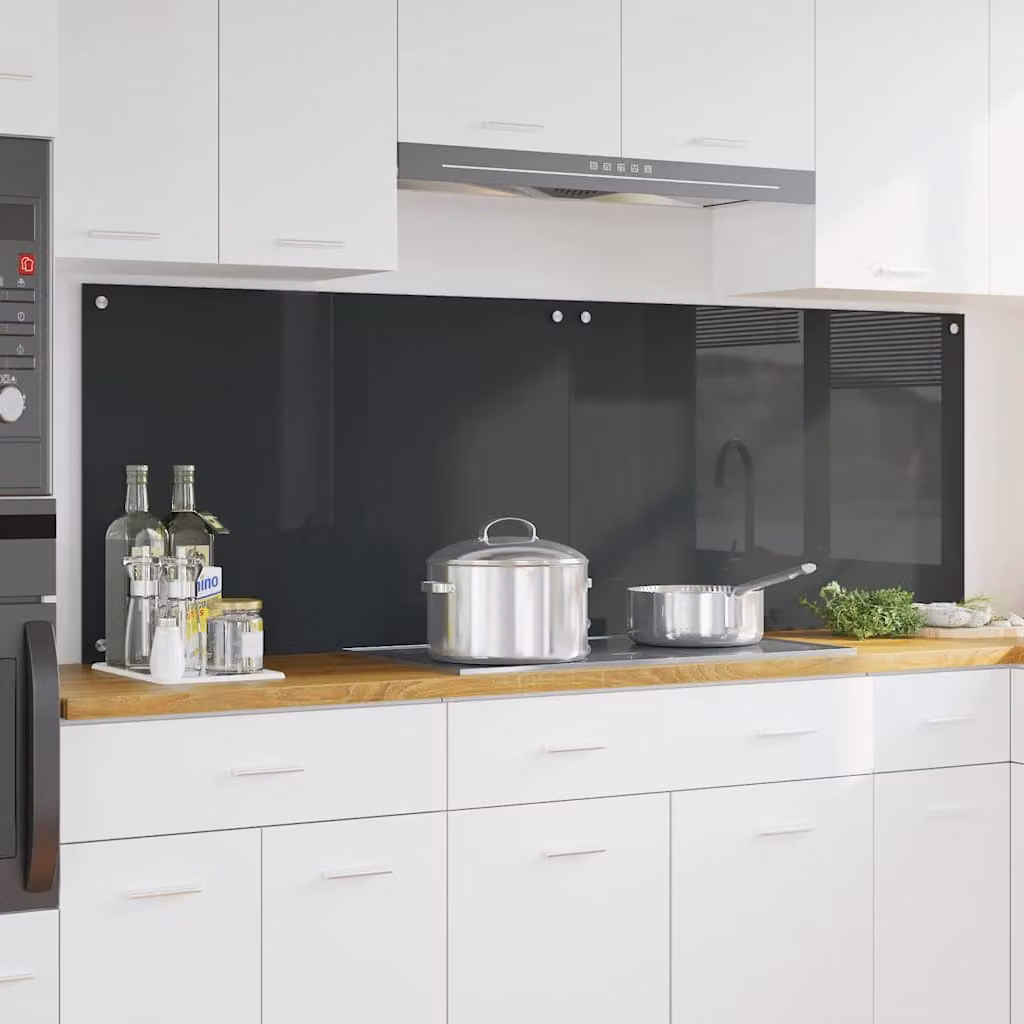 Set di 2 schienali da cucina vidaXL colore grigio antracite L 90 cm x H 60 cm