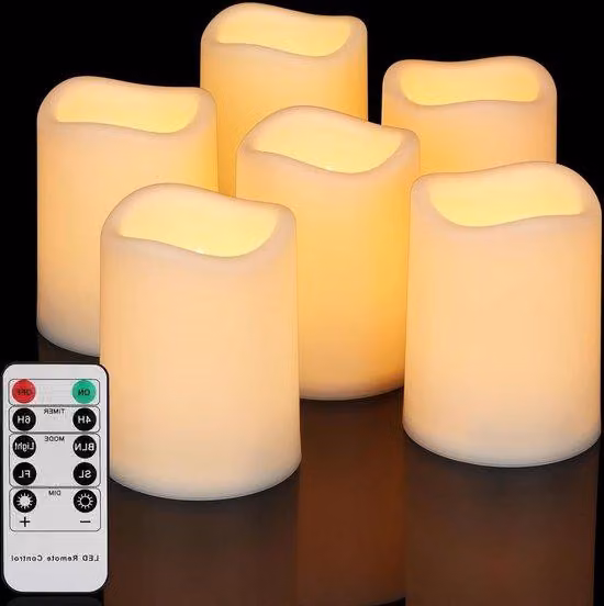 Luci LED da esterno con funzione conto alla rovescia e telecomando - lampade da giardino senza sfarfallio - lampade a forma di cannuccia alimentate a batteria - luce bianco caldo - dimensioni 7,5 x 10 cm