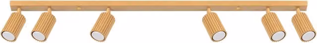 Lampada da soffitto Sollux Lighting KARBON 6L oro con 6 faretti orientabili in metallo