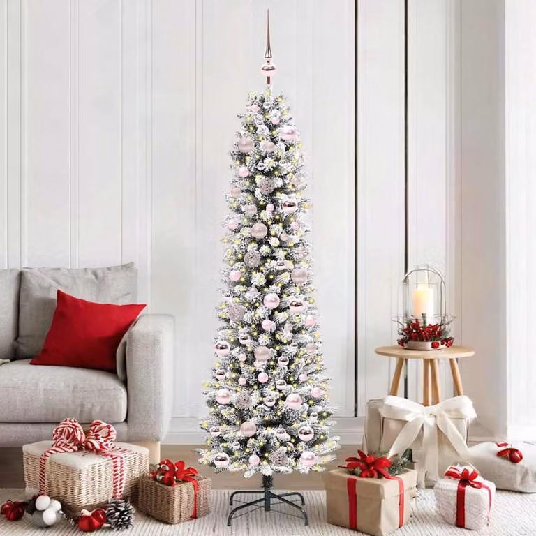 Maison Exclusive - Albero di Natale artificiale, colore bianco, altezza 180 cm