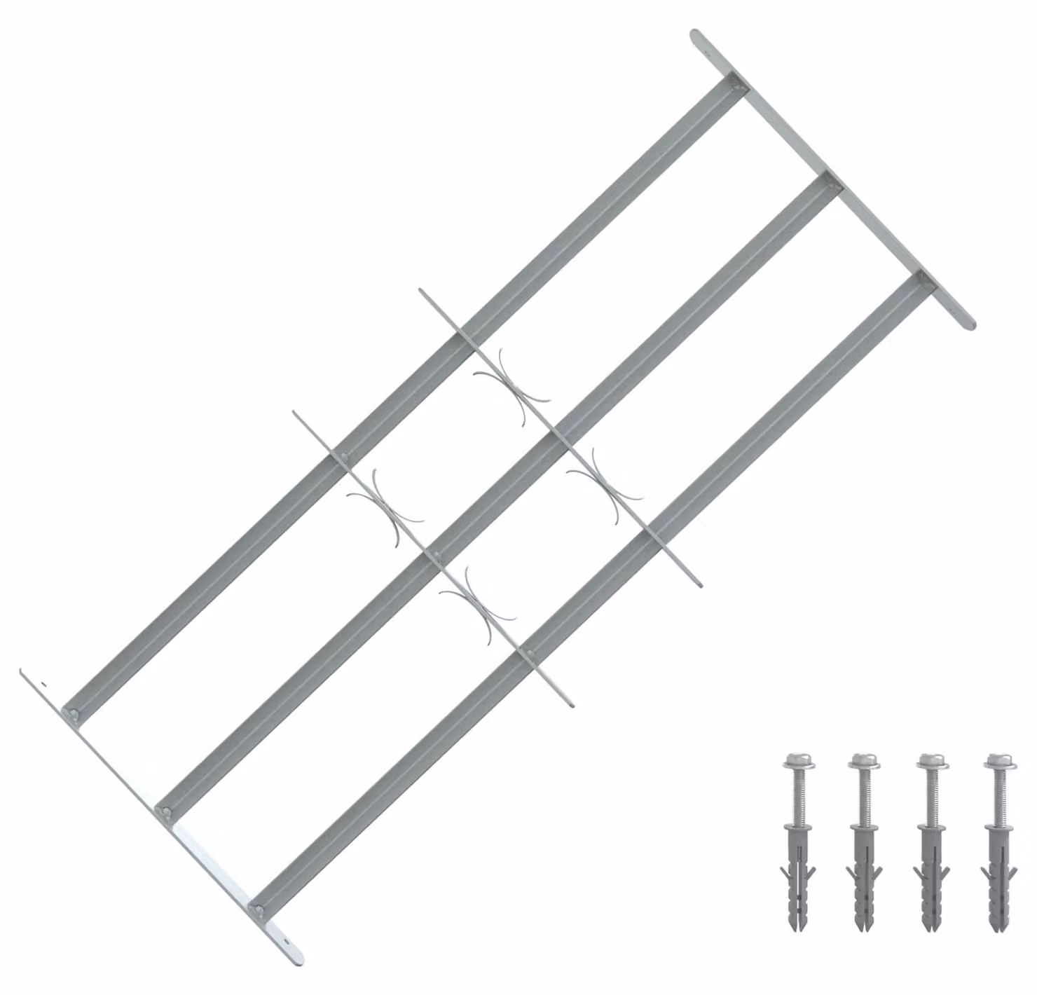 Griglia di Sicurezza per Finestra con 3 Traversine 3 pcs