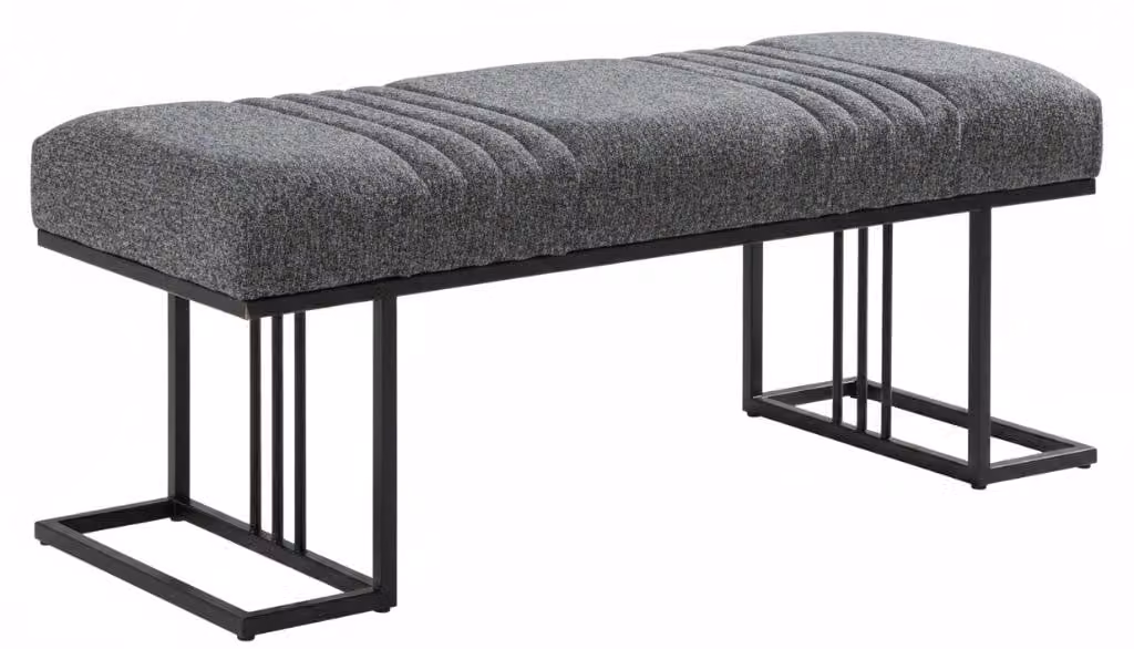 Panca con seduta, imbottitura morbida, design elegante, grigio, stile moderno