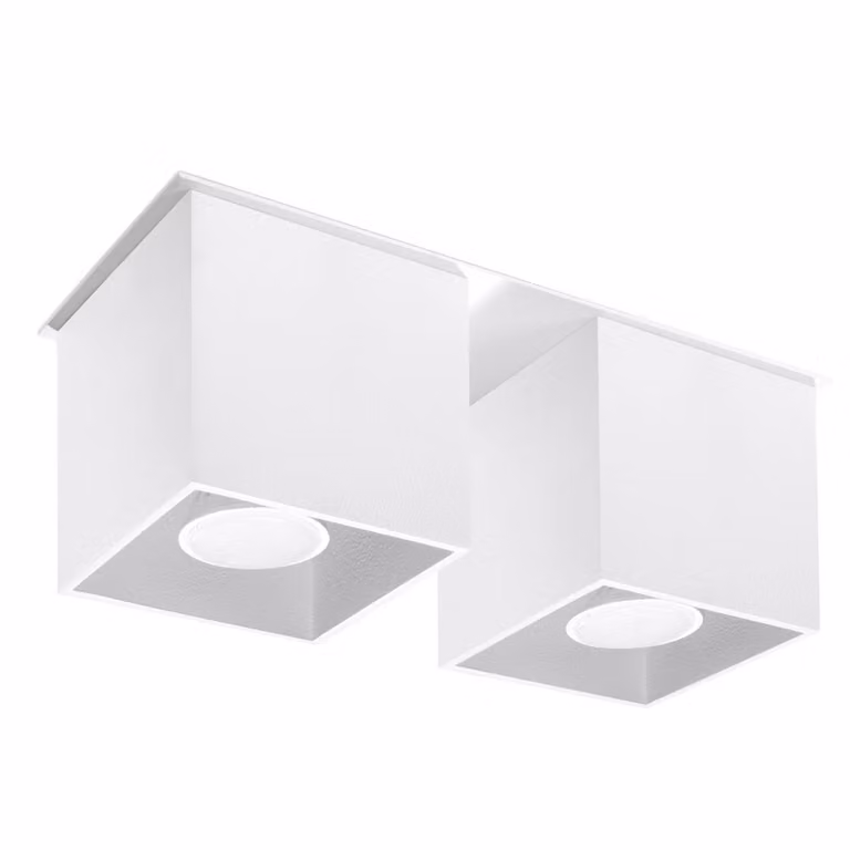 Lampada da soffitto QUAD 2 bianco 2xGU10 10W alluminio 12x11x26cm Sollux Lighting