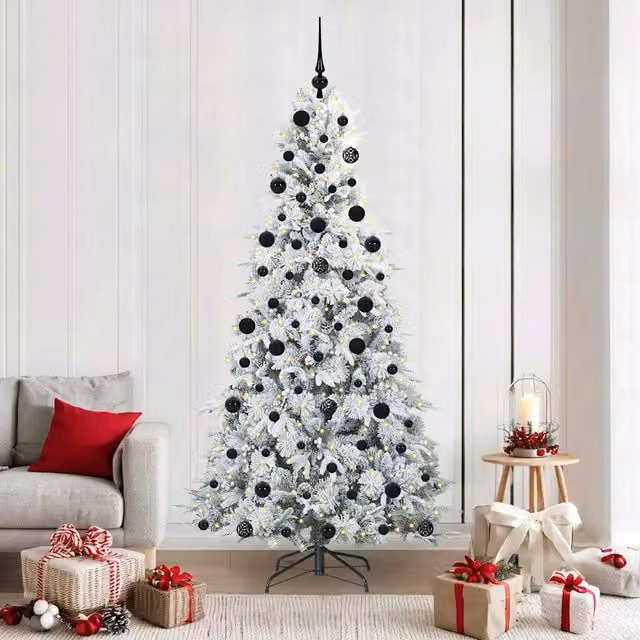 Albero di Natale Artificiale con Rami Pieghevoli Bianco 210 cm 3397498