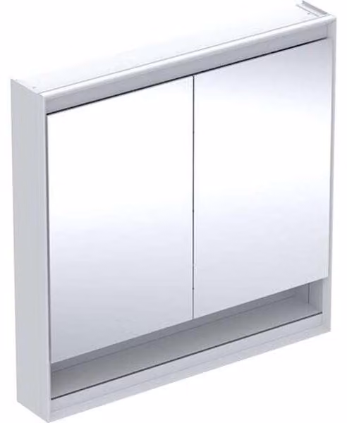 Geberit ONE armoire de toilette avec ComfortLight, 2 portes, montage en saillie, avec niche, 90x90x15cm, 505.833.00.2, 505.833.00.2
