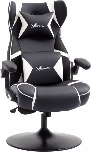Poltrona Gaming ¨C zephmum ¨C Nero e Bianco, 69x73x118 cm