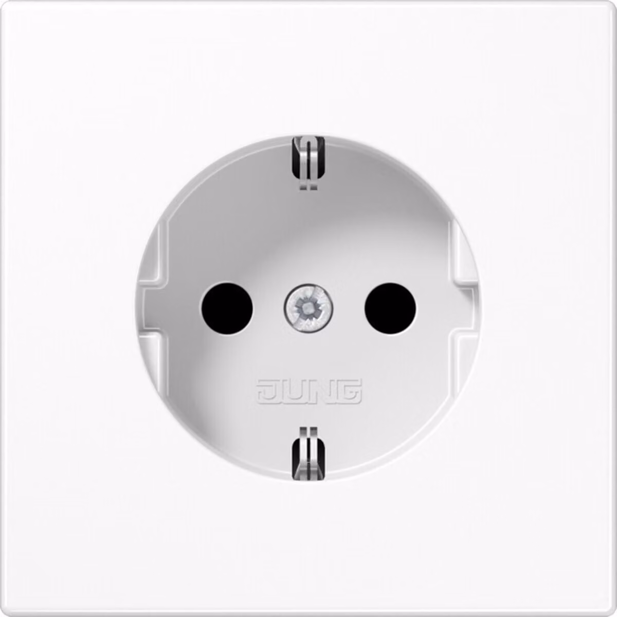 Jung LS 1520 KI WW Presa di corrente con protezione tattile avanzata design bianco alpino LS990/LS