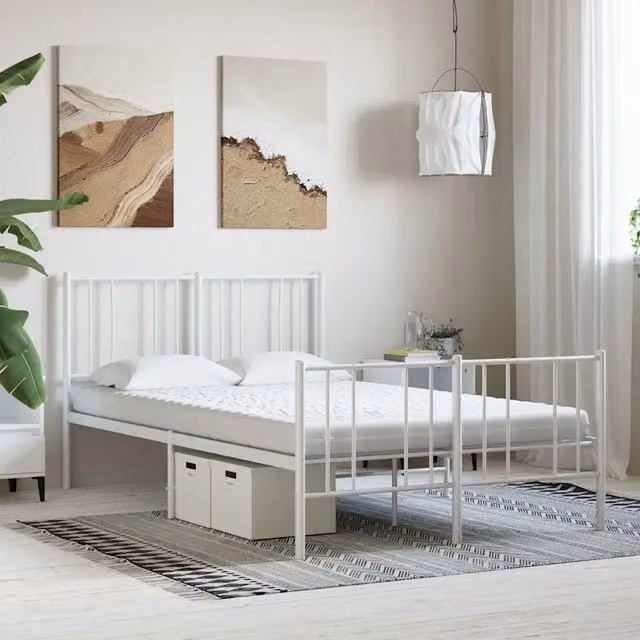 Materasso in Schiuma Comfort Foam Bianco L: 120 cm, P: 210 cm, 7 Zone di Durezza e Copertura Removibile